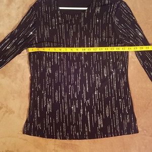 dress shirt black and silver